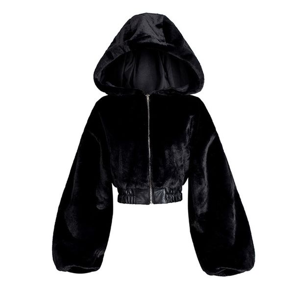 rosetic winter faux fur jacket women short coat 2020 warmness fashion gothic casual black jackets hooded outwear oversize coats 201124, Black;brown
rosetic winter faux fur jacket women short coat 2020 warmness fashion gothic casual black jackets hooded outwear oversize coats 201124, Black;brown