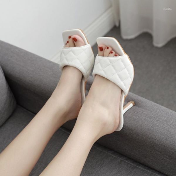 slippers pu fashion pattern square head peep toe 8cm high heel summer slip on thin heels slides women mules1, Black
slippers pu fashion pattern square head peep toe 8cm high heel summer slip on thin heels slides women mules1, Black