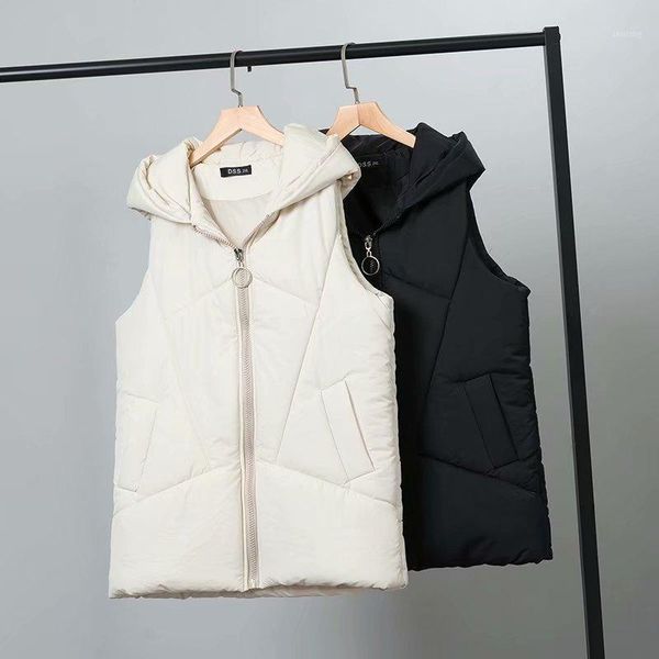 plus size casual vests 2019 autumn winter clothing fashion loose warm sleeveless padded coats women c220391, Black;white
plus size casual vests 2019 autumn winter clothing fashion loose warm sleeveless padded coats women c220391, Black;white