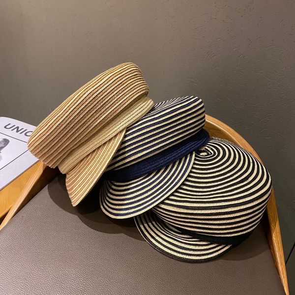 202101-shi new spring summer fine paper grass weave striped leisure octagonal hat men women visors cap, Blue;gray
202101-shi new spring summer fine paper grass weave striped leisure octagonal hat men women visors cap, Blue;gray