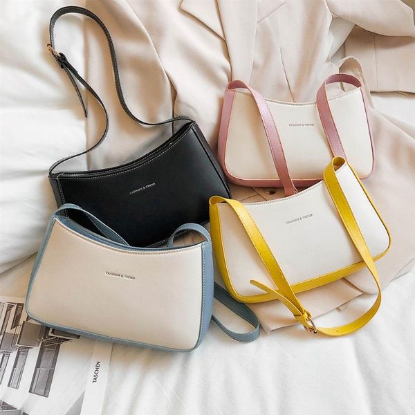 2021 fashion women contrast color shoulder bags pu leather underarm bags bolsa mujer female baguette bag office ladies tote
2021 fashion women contrast color shoulder bags pu leather underarm bags bolsa mujer female baguette bag office ladies tote
