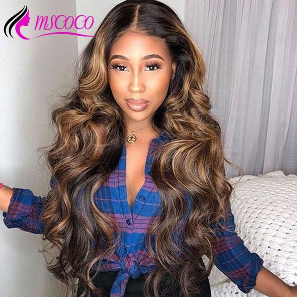 lace wigs mscoco hair highlight front human ombre body wave wig 200 density 13x4 brazilian colored, Black;brown
lace wigs mscoco hair highlight front human ombre body wave wig 200 density 13x4 brazilian colored, Black;brown
