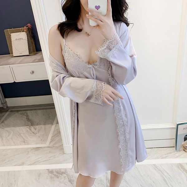 sweet pink satin kimono robe gown set -xxl lady bow lace trim sleepwear v-neck backless nightdress autumn casual sleepwear, Black;red
sweet pink satin kimono robe gown set -xxl lady bow lace trim sleepwear v-neck backless nightdress autumn casual sleepwear, Black;red