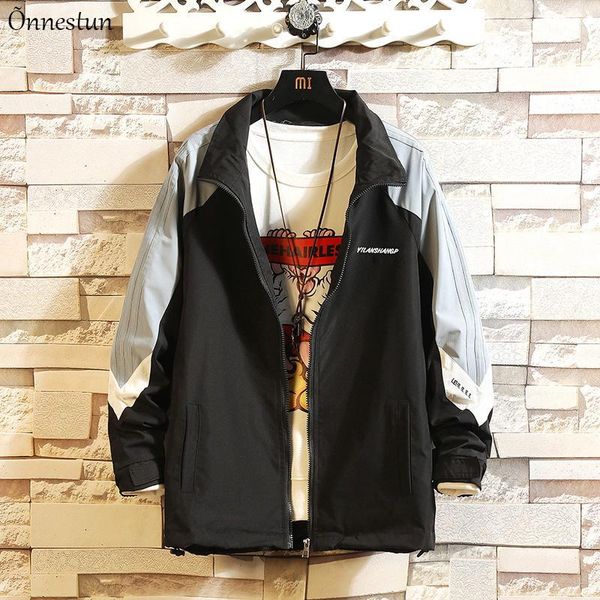 onnestun men jacket coat with hooded new streetwear men clothing patchwork harajuku men's windbreakers korean style jacket1, Black;brown
onnestun men jacket coat with hooded new streetwear men clothing patchwork harajuku men's windbreakers korean style jacket1, Black;brown