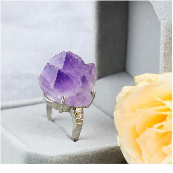 natural amethyst cluster ring for men and women jewelry decoration wedding gifts healing meditation decoration ad jllwnm, Black
natural amethyst cluster ring for men and women jewelry decoration wedding gifts healing meditation decoration ad jllwnm, Black
