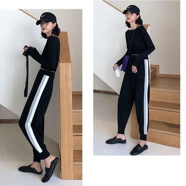 new autumn winter 2021 elasticity knitted or crocheted women's fashions let loose jogger more female size pants harem bxje, Black;white
new autumn winter 2021 elasticity knitted or crocheted women's fashions let loose jogger more female size pants harem bxje, Black;white