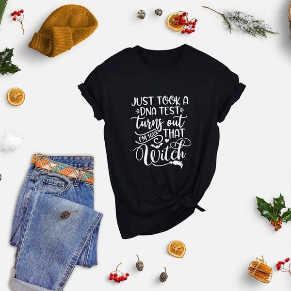 i just took a dna test halloween i' 100% that witch graphic tee women's halloween t-shirt funny shirt clothing1, White
i just took a dna test halloween i' 100% that witch graphic tee women's halloween t-shirt funny shirt clothing1, White