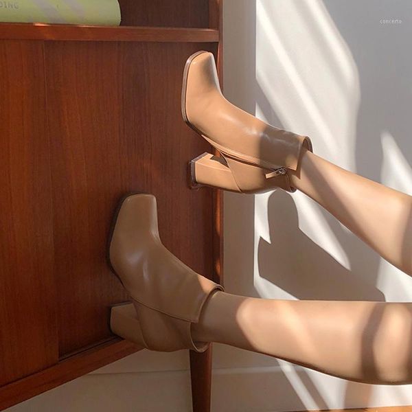 black khaki square head thick heel short boots women 2020 winter leather fashion women's shoes size 33-421
black khaki square head thick heel short boots women 2020 winter leather fashion women's shoes size 33-421