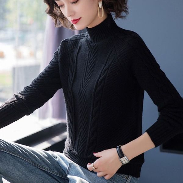 peonfly new autumn winter women knitted turtleneck sweater casual soft jumper fashion slim femme elastic pullovers ladies 201204, White;black
peonfly new autumn winter women knitted turtleneck sweater casual soft jumper fashion slim femme elastic pullovers ladies 201204, White;black