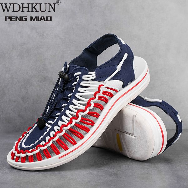 summer big size 48 men sandals fashion handmade weaving design breathable casual beach shoes outdoor sandals for men y200702, Black
summer big size 48 men sandals fashion handmade weaving design breathable casual beach shoes outdoor sandals for men y200702, Black