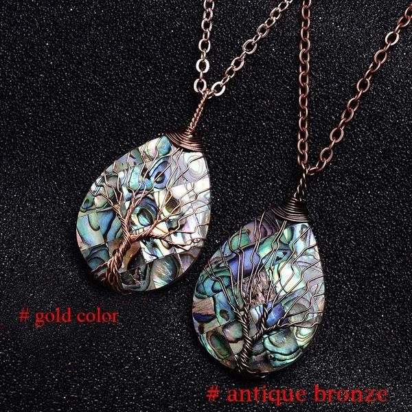 vintage tree of life pendant necklace copper wire wrapped natural stone seashell abalone jewelry water teardrop-shaped gift, Silver
vintage tree of life pendant necklace copper wire wrapped natural stone seashell abalone jewelry water teardrop-shaped gift, Silver