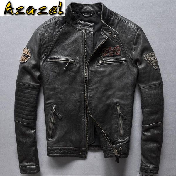 real cow leather jackets for man biker overcoats plus size 4xl male bomber genuine leather coat european streetwear a564, Black
real cow leather jackets for man biker overcoats plus size 4xl male bomber genuine leather coat european streetwear a564, Black