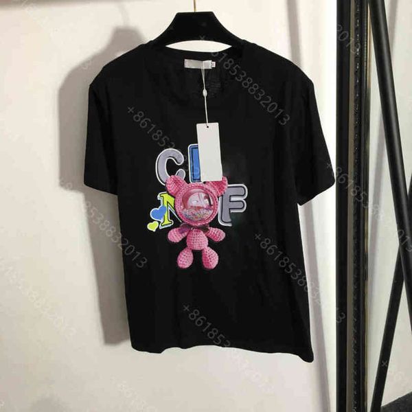 21ss designer clothes cc women cotton t shirt dress summer three-dimensional bear print simple short sleeve t-shirt graphic pack letter logo, White
21ss designer clothes cc women cotton t shirt dress summer three-dimensional bear print simple short sleeve t-shirt graphic pack letter logo, White