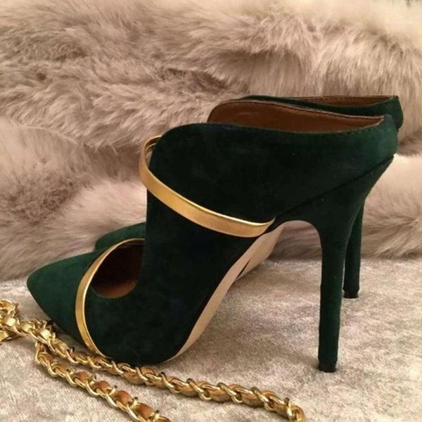 dress shoes gorgeous metal strap high heel pointed toe satin fabric patchwork stiletto heels sandals cut-out shallow mules1, Black
dress shoes gorgeous metal strap high heel pointed toe satin fabric patchwork stiletto heels sandals cut-out shallow mules1, Black