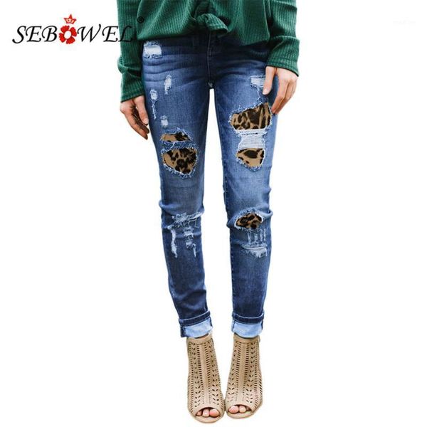 sebowel leopard patches denim pants women autumn winter high waist distressed skinny jeans female broken ripped denim jean s-xl1, Blue
sebowel leopard patches denim pants women autumn winter high waist distressed skinny jeans female broken ripped denim jean s-xl1, Blue