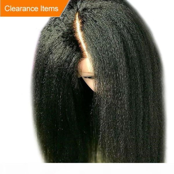 high qualty yaki kinky straight wig 13x4 brazilian full lace front wig preplucked synthetic hair wig natural hairline for women, Black
high qualty yaki kinky straight wig 13x4 brazilian full lace front wig preplucked synthetic hair wig natural hairline for women, Black
