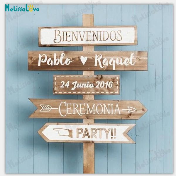 bienvenidos name and date ceremonia party spanish wedding board reception sign sticker removable vinyl wall stickers se035 1007
bienvenidos name and date ceremonia party spanish wedding board reception sign sticker removable vinyl wall stickers se035 1007