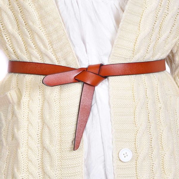 thin belt women's leather knot decoration suit versatile jeans belt fashion with dress sweater waist, Black;brown
thin belt women's leather knot decoration suit versatile jeans belt fashion with dress sweater waist, Black;brown
