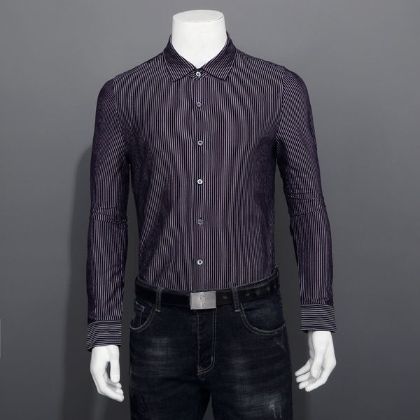 x172. wei brand long sleeve men's spring and autumn thickness 85.9% cotton 14.1% silk casual shirt, White;black
x172. wei brand long sleeve men's spring and autumn thickness 85.9% cotton 14.1% silk casual shirt, White;black