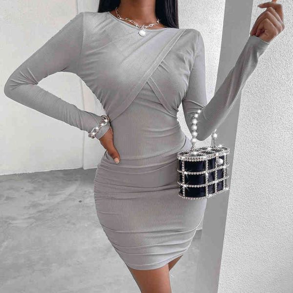 casual dresses women's round neck long sleeve slim dresses short skirt in autumn and winter 2022, Black;gray
casual dresses women's round neck long sleeve slim dresses short skirt in autumn and winter 2022, Black;gray