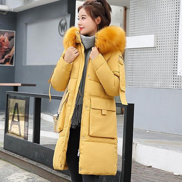 women's down & parkas winter women coat long warm mid-length jacket cotton fashion pocket faux fur hood coat1, Black
women's down & parkas winter women coat long warm mid-length jacket cotton fashion pocket faux fur hood coat1, Black