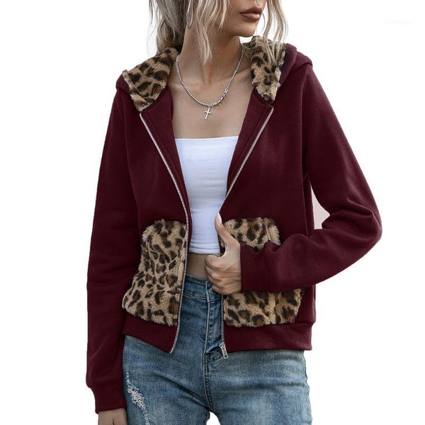 women autumn winter jackets leopard style print color block patchwork female jacket zip hooded outwear coat veste femme manteau1, Black;brown
women autumn winter jackets leopard style print color block patchwork female jacket zip hooded outwear coat veste femme manteau1, Black;brown