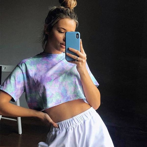 tie dye oversized cropped t shirt women summer short sleeve casual loose cotton crop t-shirts hip hop streetwear t200614, White
tie dye oversized cropped t shirt women summer short sleeve casual loose cotton crop t-shirts hip hop streetwear t200614, White