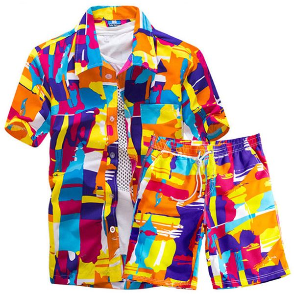 mens hawaiian shirts set fashion summer floral men +print beach shorts short sleeve tracksuit men's sets q0125, Gray
mens hawaiian shirts set fashion summer floral men +print beach shorts short sleeve tracksuit men's sets q0125, Gray