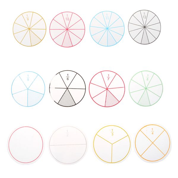 Educational Math Fraction Circles Toy For Kids Mathematics Learning Teaching Aids School Supplies