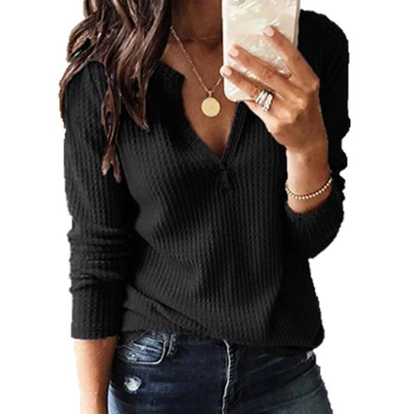 women's casual solid color ladies fashion v neck shirts female long sleeves loose slim t shirt 2020 new spring autumn, White
women's casual solid color ladies fashion v neck shirts female long sleeves loose slim t shirt 2020 new spring autumn, White