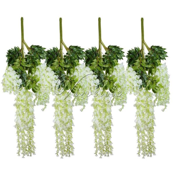 12pcs/lot 105cm artificial flower hanging plant silk wisteria fake garden hanging plants wedding decoration home garden products
12pcs/lot 105cm artificial flower hanging plant silk wisteria fake garden hanging plants wedding decoration home garden products