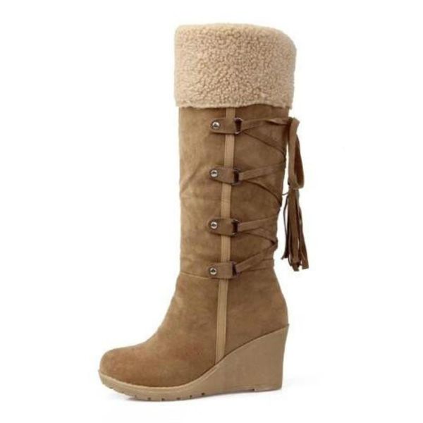 Women For Shoes Knee-High Boots Snow Boots Winter Warm Fur wedge Thick Bottom Black Shoes Female Plus Size 35-43
Women For Shoes Knee-High Boots Snow Boots Winter Warm Fur wedge Thick Bottom Black Shoes Female Plus Size 35-43