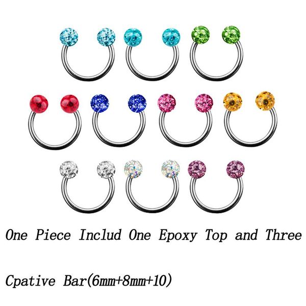 1pcs epoxy eyebrow ring horseshoe barbell nose ring, labret piercing, eyebrow ring cz crystal captive ring q sqcuqr, Silver
1pcs epoxy eyebrow ring horseshoe barbell nose ring, labret piercing, eyebrow ring cz crystal captive ring q sqcuqr, Silver