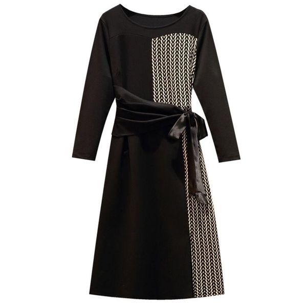 casual dresses spring fall split elegant splicing black vestidos pastel trendy robe sashes office ladies chic midi plus size dress women, Black;gray
casual dresses spring fall split elegant splicing black vestidos pastel trendy robe sashes office ladies chic midi plus size dress women, Black;gray