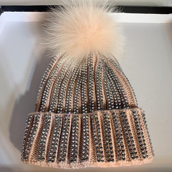 new fashion winter hat woman wool knitted soft drilling real fur pom-poms cap skullies beanies casual sale, Blue;gray
new fashion winter hat woman wool knitted soft drilling real fur pom-poms cap skullies beanies casual sale, Blue;gray