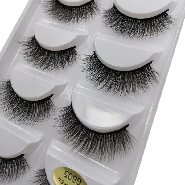 30pairs/lot natrual mink eyelashes false lashes bulk fluffy 3d mink lashes fake false lashes kit 6 packs eyelashes for maquiagem wmtppp