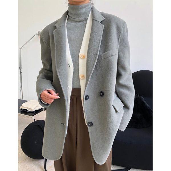 2020 80% wool blends coat winter jacket women notched collar outerwear office lady elegant korean women coats grey, Black
2020 80% wool blends coat winter jacket women notched collar outerwear office lady elegant korean women coats grey, Black