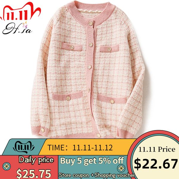 h.sa women elegant sweater cardigans oneck retro vintage knit jackets black white plaid long cardigans loose winter jacket lj201126, White;black
h.sa women elegant sweater cardigans oneck retro vintage knit jackets black white plaid long cardigans loose winter jacket lj201126, White;black