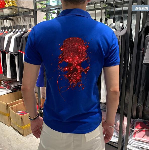 short sleeve diamond stone polo shirt summer 2020 new men's drill polo shirt men's rhinestones, White;black
short sleeve diamond stone polo shirt summer 2020 new men's drill polo shirt men's rhinestones, White;black