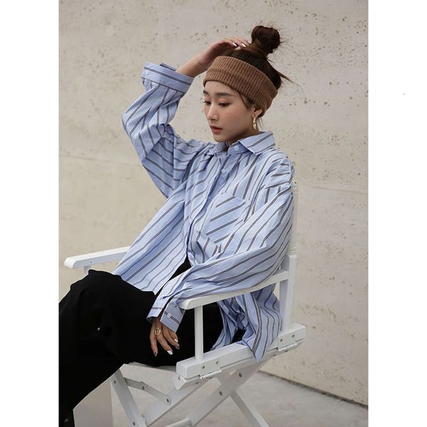 hanfengzhong striped women 2021 early spring new loose long sleeve slim bf shirt hong kong style top, White
hanfengzhong striped women 2021 early spring new loose long sleeve slim bf shirt hong kong style top, White