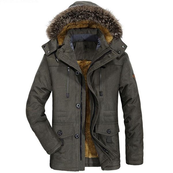 men winter windbreaker cotton jackets thick hooded fur collar parka coats casual padded male clothing down parkas large size 7xl, Black
men winter windbreaker cotton jackets thick hooded fur collar parka coats casual padded male clothing down parkas large size 7xl, Black