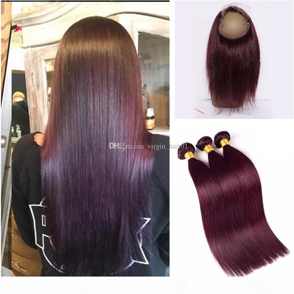 brazilian wine red 360 lace frontal closure with bundles silk straight brazilian #99j burgundy hair wefts with 360 degree band lace closure, Black;brown
brazilian wine red 360 lace frontal closure with bundles silk straight brazilian #99j burgundy hair wefts with 360 degree band lace closure, Black;brown