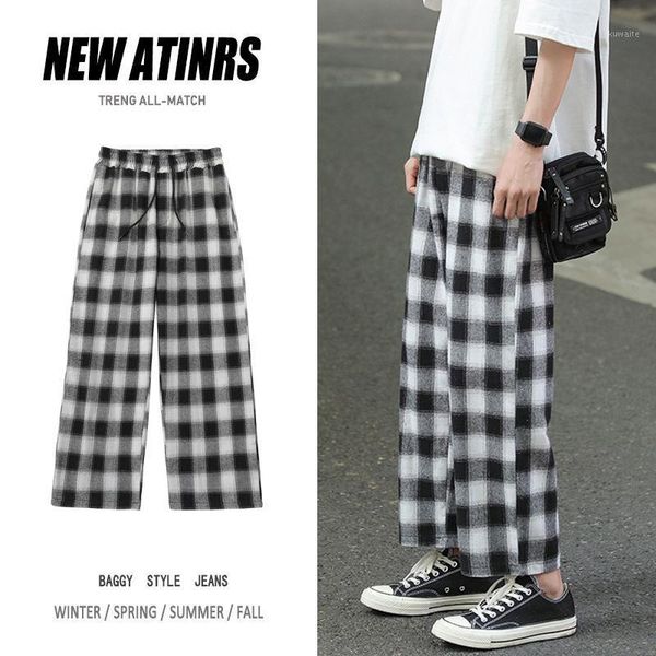 spring summer plaid pants men's fashion retro drawstring casual pants men streetwear hip-hop loose straight mens m-2xl1, Black
spring summer plaid pants men's fashion retro drawstring casual pants men streetwear hip-hop loose straight mens m-2xl1, Black
