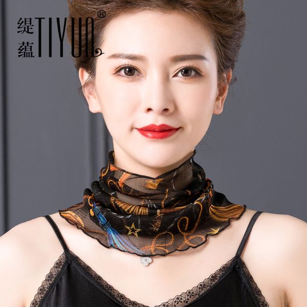 scarves women's spring and autumn thin mulberry silk cover versatile korean fake collar sunscreen neck protection in, Blue;gray
scarves women's spring and autumn thin mulberry silk cover versatile korean fake collar sunscreen neck protection in, Blue;gray
