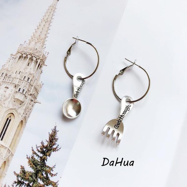 stud 2021 spoon fork earrings personality asymmetry korean circle earnails, Golden;silver
stud 2021 spoon fork earrings personality asymmetry korean circle earnails, Golden;silver
