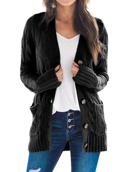 women's knits & tees 2021 women sweater loose casual twist button cardigan large size warm selling, White
women's knits & tees 2021 women sweater loose casual twist button cardigan large size warm selling, White