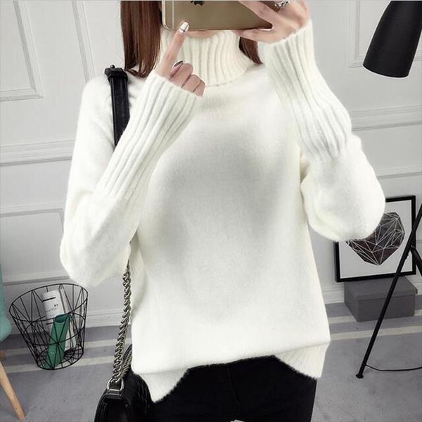 turtleneck sweater women autumn winter sweater solid kintted long sleeve pullovers womens jumper pull femme river, White;black
turtleneck sweater women autumn winter sweater solid kintted long sleeve pullovers womens jumper pull femme river, White;black