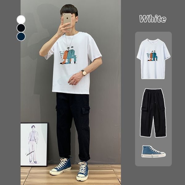 2020 new short men's ins fashion brand student couple's cotton loose summer half sleeve t-shirt
2020 new short men's ins fashion brand student couple's cotton loose summer half sleeve t-shirt