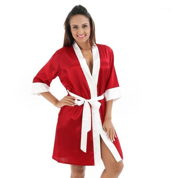 ladies satin silk cardigan contrast trim striped bath gown sleep sleepwear robe femme bathrobe pajamas bathrobes nightgown1, Black;red
ladies satin silk cardigan contrast trim striped bath gown sleep sleepwear robe femme bathrobe pajamas bathrobes nightgown1, Black;red