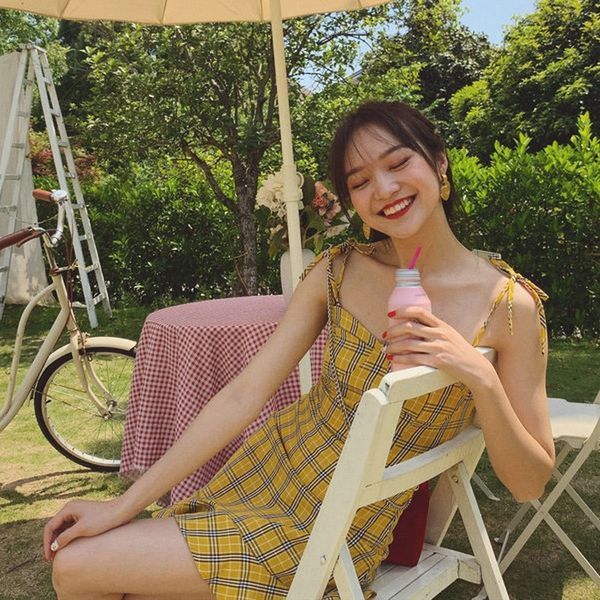 yellow checked suspender ruffle dress summer smart plaid suspender plaid smoked skirt short skirt anigt, Black;gray
yellow checked suspender ruffle dress summer smart plaid suspender plaid smoked skirt short skirt anigt, Black;gray